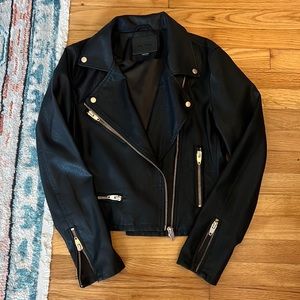 Blank NYC black faux leather moto jacket